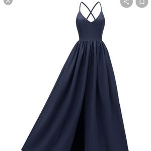 Navy Blue Evening Dress